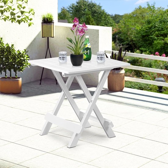 Pro Garden Klaptafel - Wit - 45x43x50cm