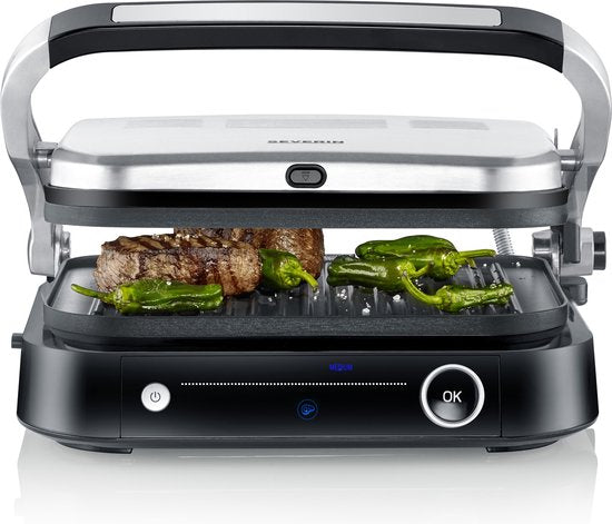 Severin KG2395 Contactgrill SEVINI Pro - 7 Automatische programma's - Antiaanbaklaag - tot 230 °C