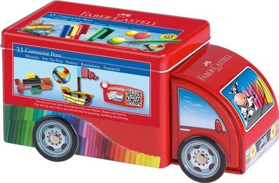 Faber-Castell viltstiften - Connector - cadeau set vrachtwagen - FC-155533
