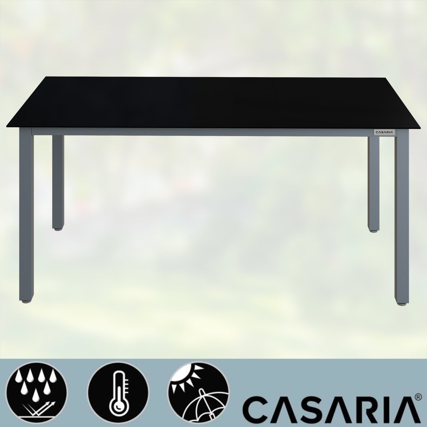 Casaria Tuintafel Aluminium 190x90x75cm Zilver