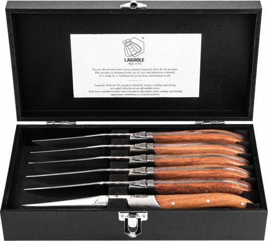 Laguiole Style de Vie Steakmessen Luxury Line - 6-delig - Rose