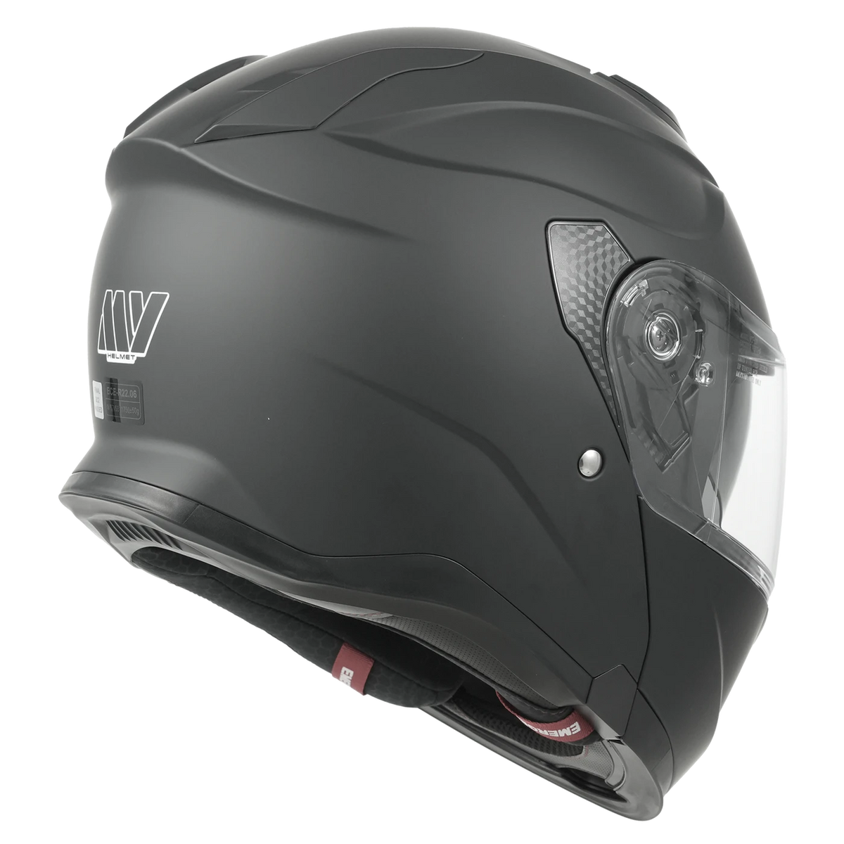 MY Flip-Up Systeemmotorhelm – ECE 22.06 Gecertificeerd – Maat M – Matzwart en Zilver – ABS