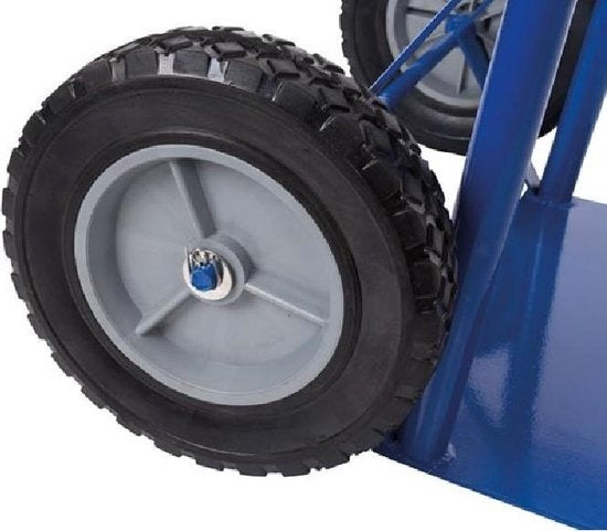 Toolland Steekwagen QT103E – Voorzien Van Massief Rubberen Banden En Antislip Laadoppervlak En Ergonomische Handgrepen – For Logistiek En Verhuizingen – Zwart Staal – 80 kg