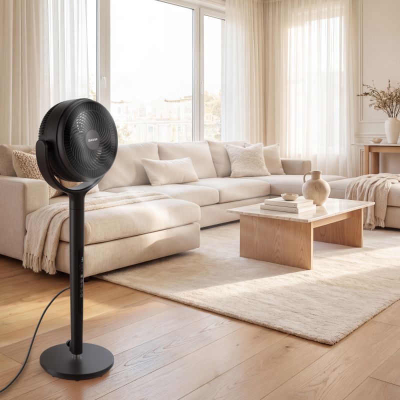 Auronic Omni Ventilator Zwart - 12 Snelheden - 120° Oscillatie - Met Afstandsbediening