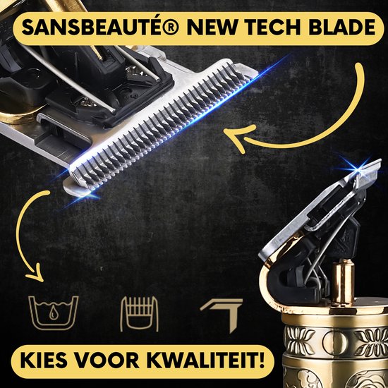 Professionele Draadloze T-blade Tondeuse - Sansbeauté® Buddha Trimmer - Baardtrimmer - Tondeuse Mannen Hoofdhaar - Cheveux Haar - Haartrimmer - Kapper Haar Machine - Haartondeuse - Barber Hair Clipper - Kappersset