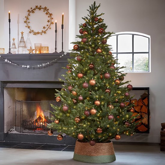 Black Box Trees Frasier Boom - Kerstboom met Natuurlijke Vorm - Kerstversiering voor Binnen - Kunstboom met Scharnierconstructie - Hoogte 185 x Diameter 124 cm - Groen