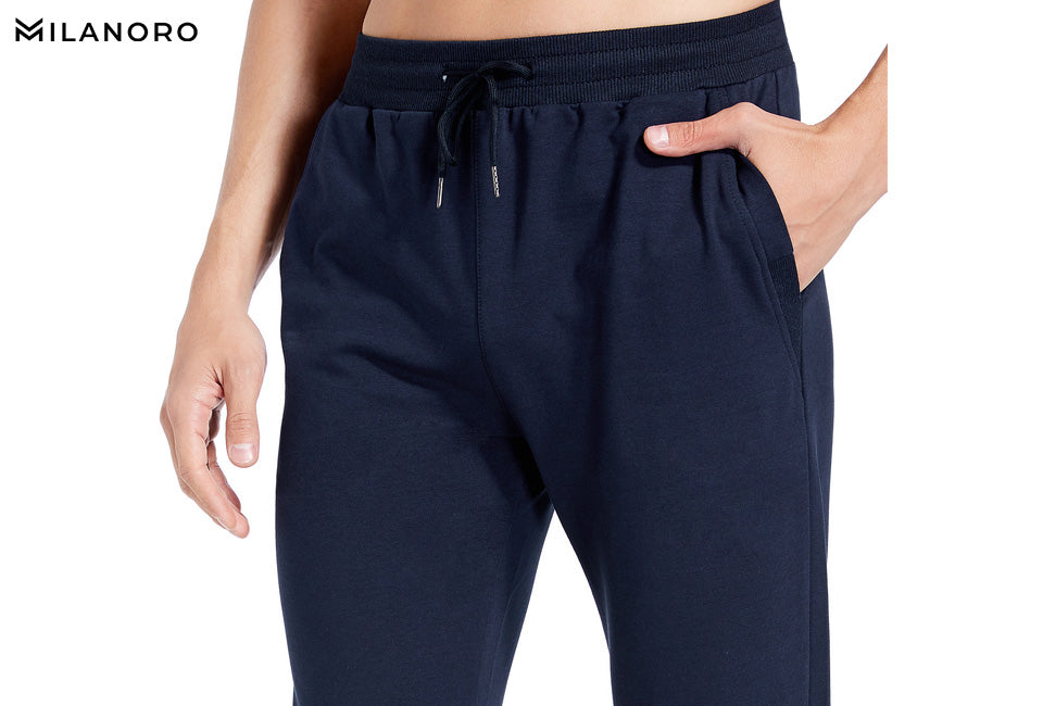 Milanoro Comfortabele en ultrazachte joggingbroeken - 2 pack - Marineblauw & Antraciet - Maat XL