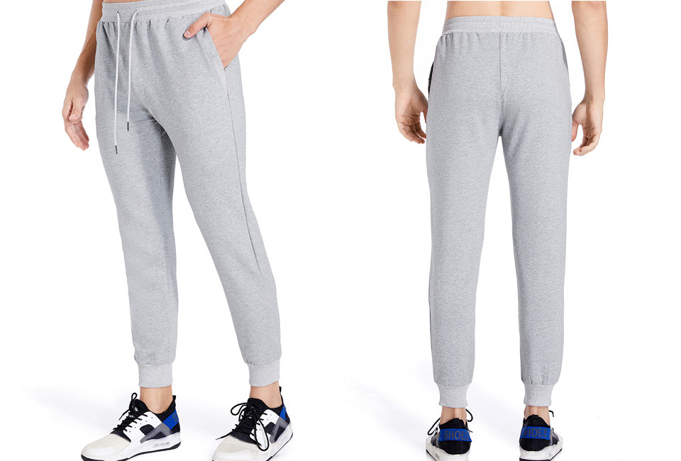Milanoro Comfortabele en ultrazachte joggingbroeken - 2 pack - Zwart & Lichtgrijs - Maat XL