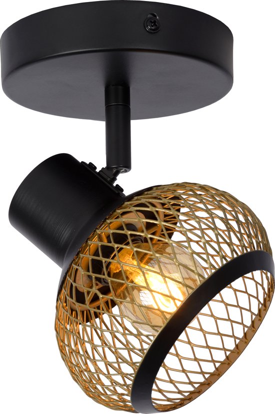Lucide LUCAS - Plafondspot - 1xE14 - Mat Goud / Messing