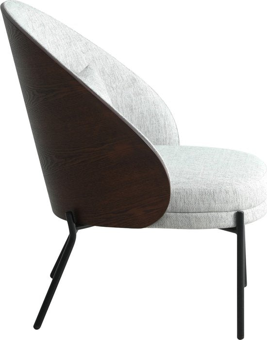 House Nordic Loungestoel - Max. 110 kg - 72 x 78 x 82 cm - Lichtgrijs