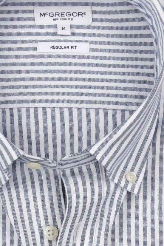 McGregor Overhemd Overhemd Oxford Grote Streep Navy Mannen Maat - XL