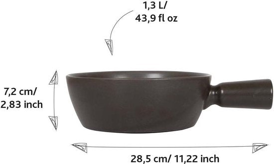 Boska Fonduepan Nero - Voor gasfornuis - Mag in vaatwasser - 1,3 liter