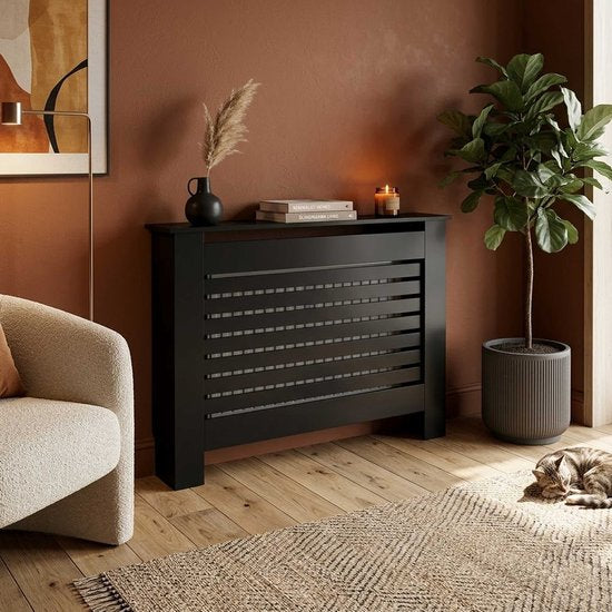 VDD - Radiatorombouw - Verwarming decoratie - Zwart - 111,5 x 19 x 82 cm