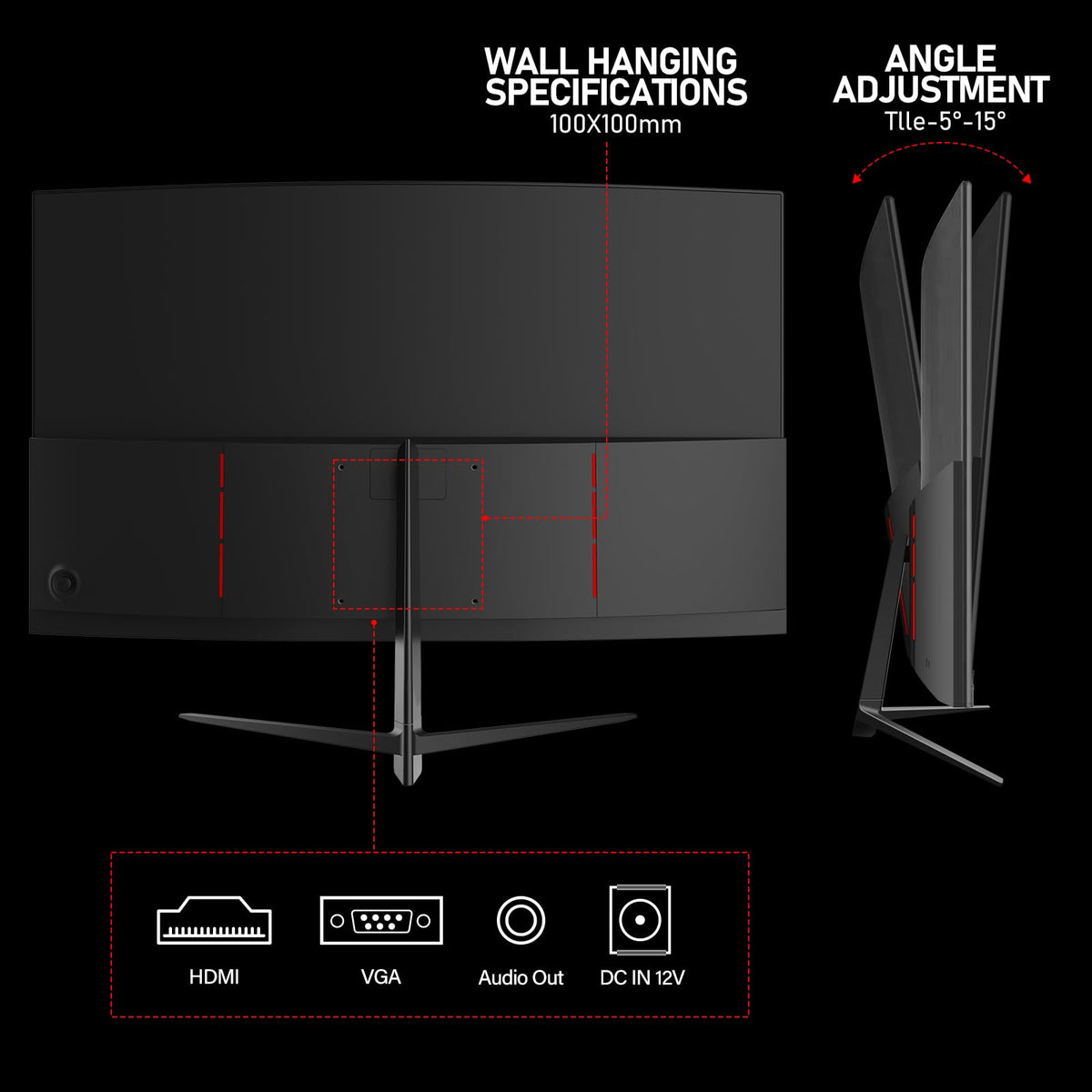 Gawfolk 27-inch curved gamingmonitor - Full HD - 100 Hz