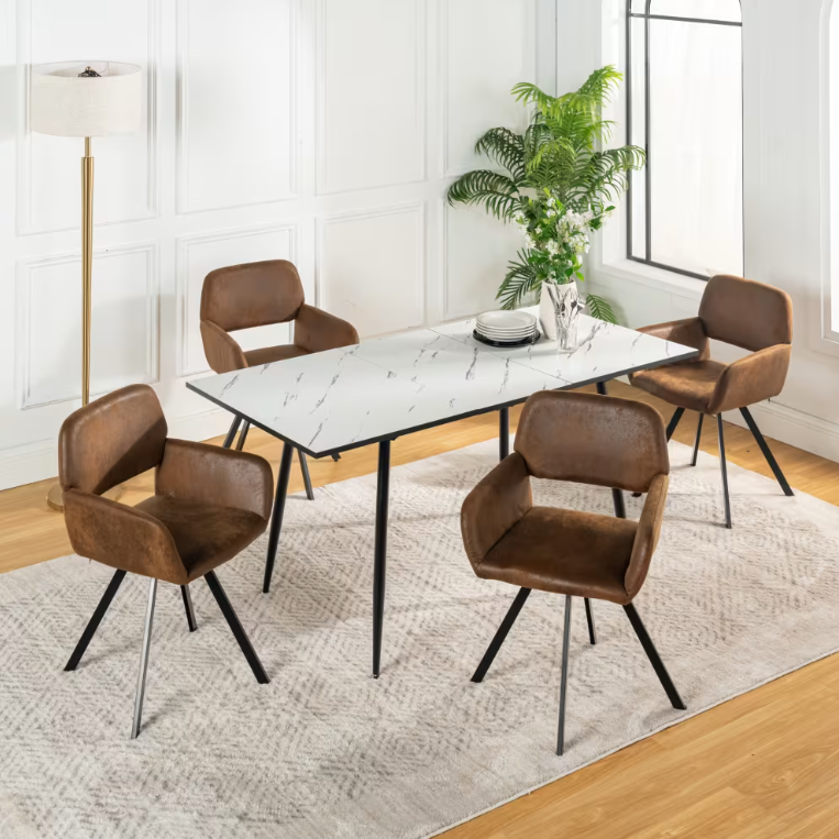 URBAN MEUBLE Eetkamerstoel California suede (set van 2)