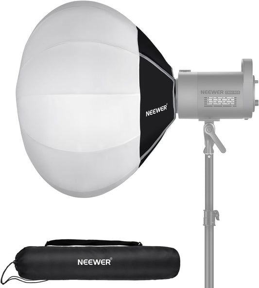 Neewer 50cm Lantaarn Softbox Wit - Quick Release 360° Lichtdiffuser met Bowens Mount voor LED Videolampen