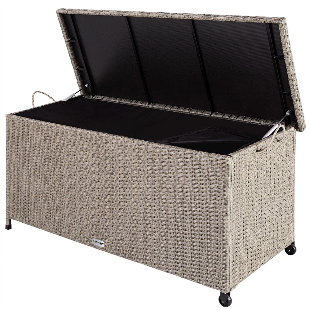 Casaria Opbergkist – Weerbestendig 122x56x61cm 360L - Crème