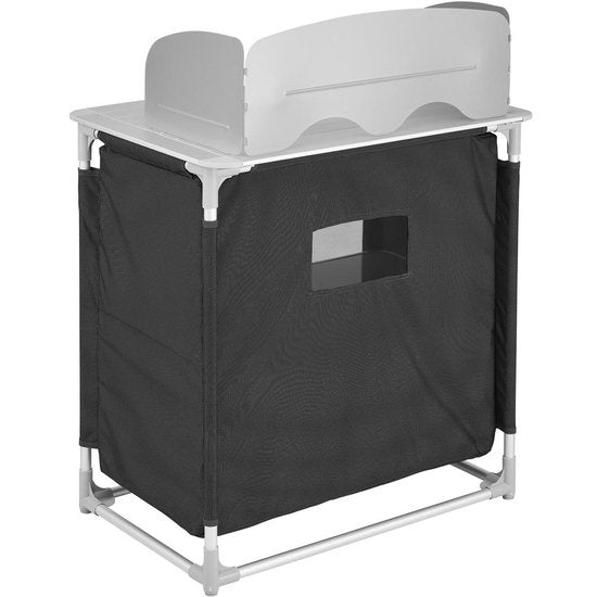 tectake - campingkeuken 76x53,5x107cm zwart - 403346