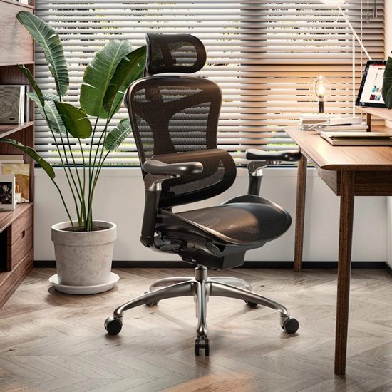 SIHOO Doro C300 Ergonomische Bureaustoel - 3D Armleuningen - Zelfaanpassende Lendensteun - Slim Gewichtsmechanisme - Mesh Rugleuning - 3 Kantelstanden - TUV/SGS Gecertificeerd - Tot 150kg - 70x69x128cm——Zwart