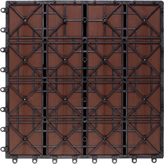 WPC Vlondertegel - Klassiek Insteeksysteem 30x30cm - Terracotta