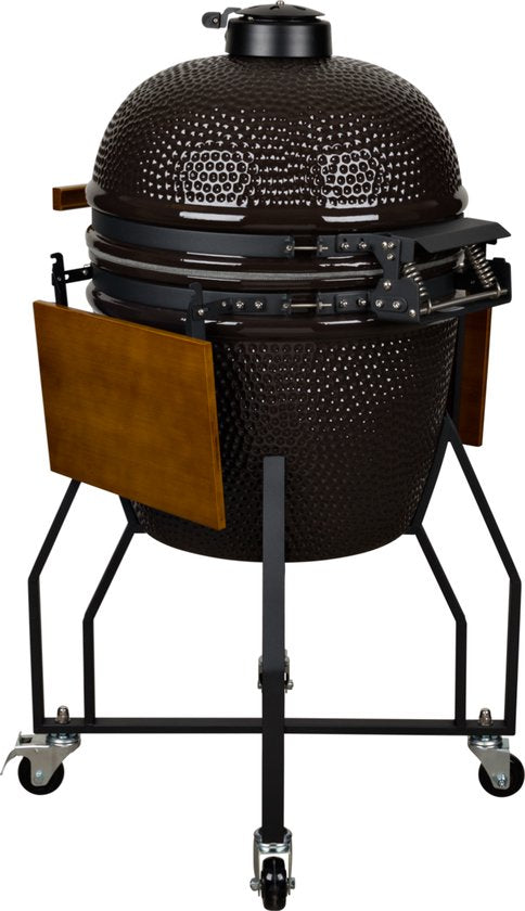 Grizzly Grills Large Lite - kamado - Ø47cm - zwart - incl kolenmand en regenhoes