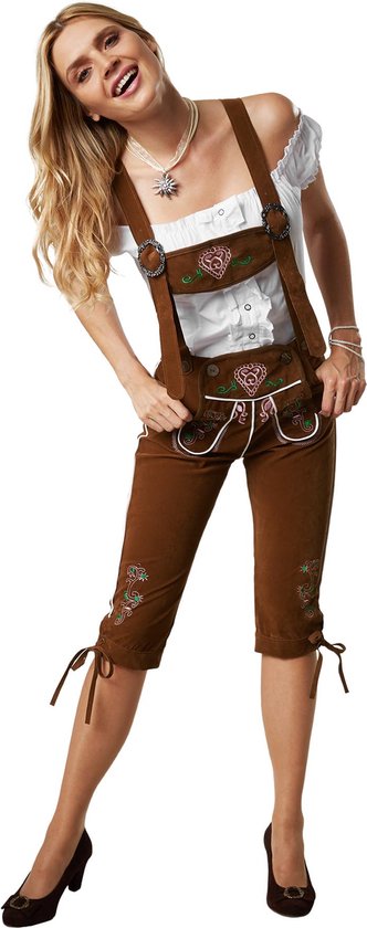 Dressforfun Lederhose Walchensee XXL - verkleedkleding kostuum halloween verkleden feestkleding carnavalskleding carnaval feestkledij partykleding - 302824