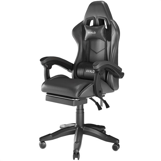 Avalo Gaming Stoel - Gamestoel - Ergonomische Bureaustoel - Verstelbaar - Game Stoel - Gaming Chair - Zwart