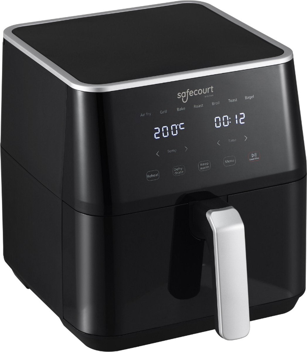 Safecourt Kitchen Airfryer - Heteluchtfriteuse - 1700W - 5L Inhoud - 40ºC tot 200ºC - Zwart