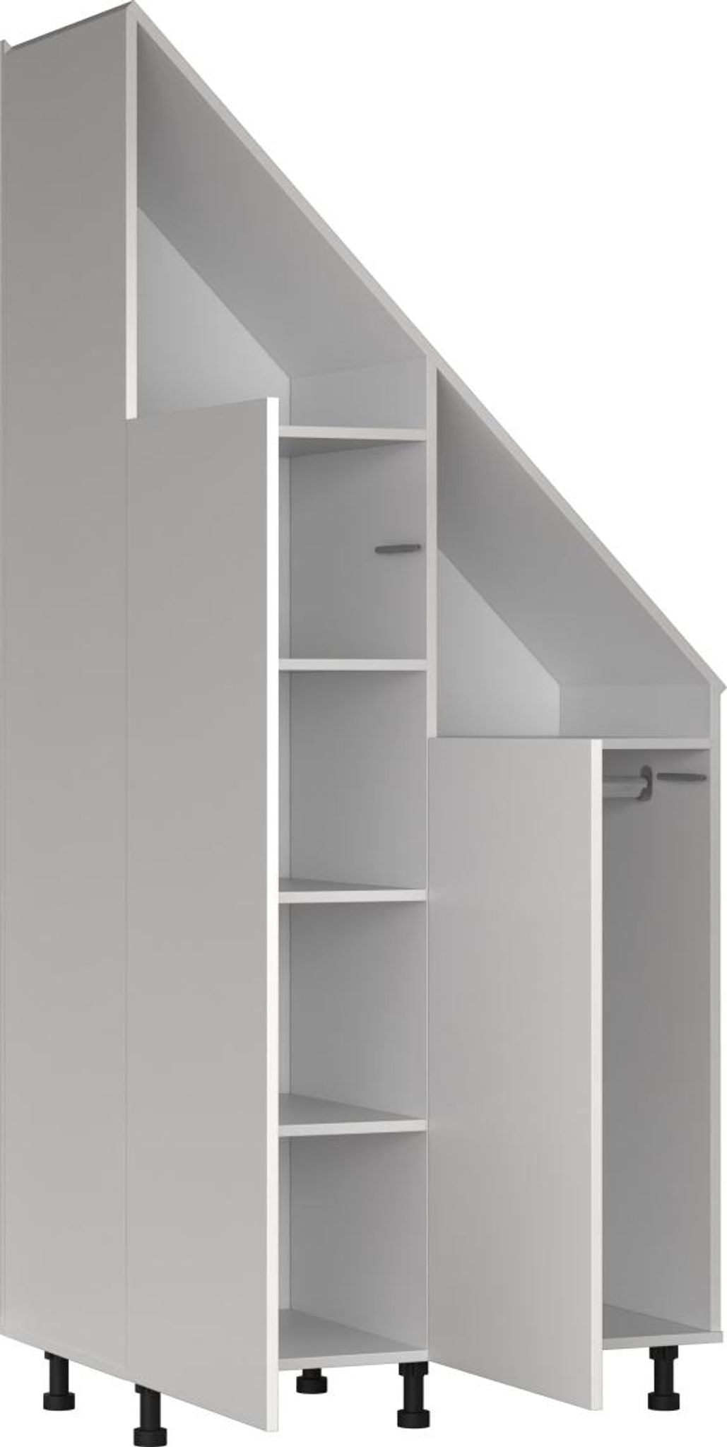 Vdd Schuine Wandkast - Wit - Opbergkast voor Schuine Wanden