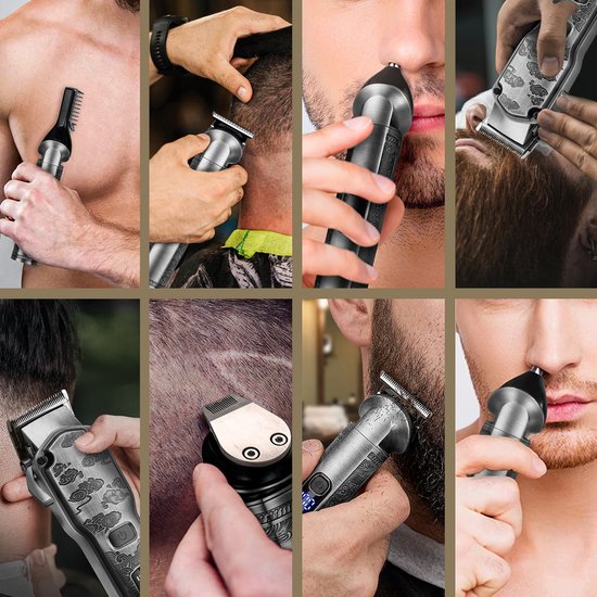 Professionele Draadloze 5-in-1 Tondeuse - Sansbeauté - Tondeuse Mannen Hoofdhaar - Cheveux Haar - Haartrimmer - Kapper Haar Machine - Haartondeuse - Trimmer Baard - Barbe Hair Clipper - Kapper Buddha Trimmer - Barber Set - Kappersset