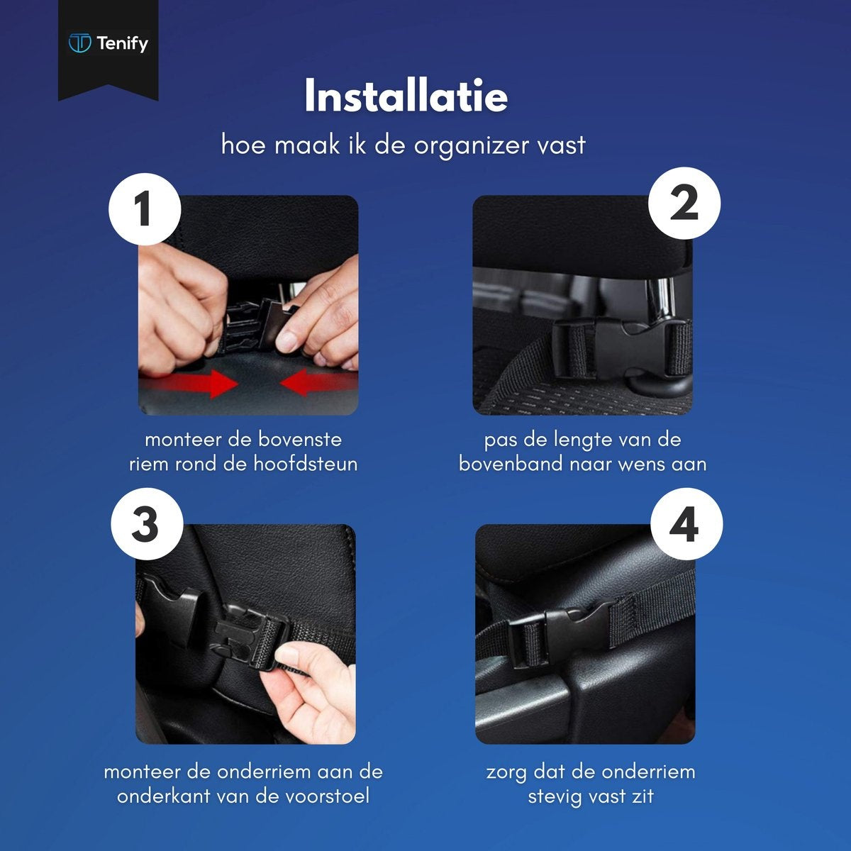 Premium Luxe & Stevige Auto Organizer met Tablet Houder - Set van 2 - Extra Opbergruimte - Beschermer - Autostoel - Accessories