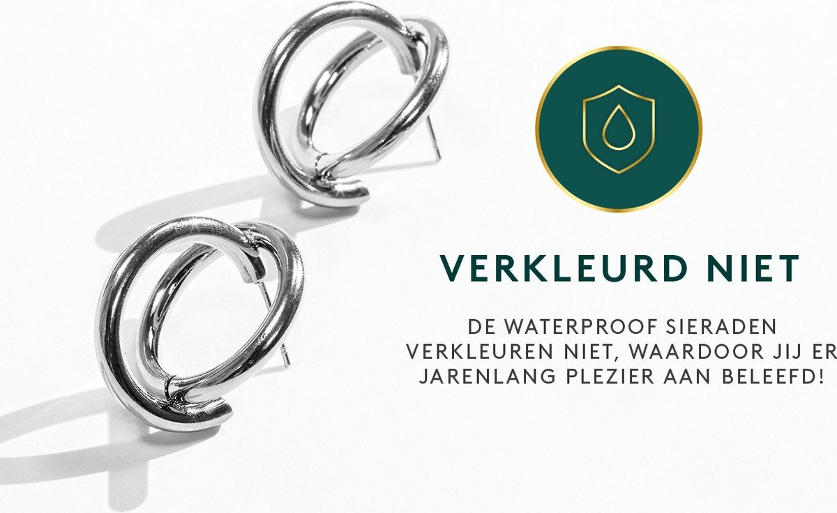 Laura Ferini Dames Oorbellen Mi Manchi Zilver - Zilverkleurige Oorhangers - Dames Oorknoppen - Sieraad - Accessoires - Sieraden