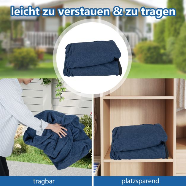 Coast Luchtbank Blauw – Opblaasbare 2-Persoons Bank met Afneembare Hoes en Brede Armleuningen – 184 x 79 x 67 cm