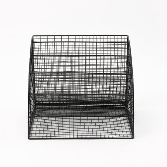 Ceruzo Brievenbak – Bureauorganiser 6 Vakken – Metaal – Industriële Stijl – 35x28x28 cm