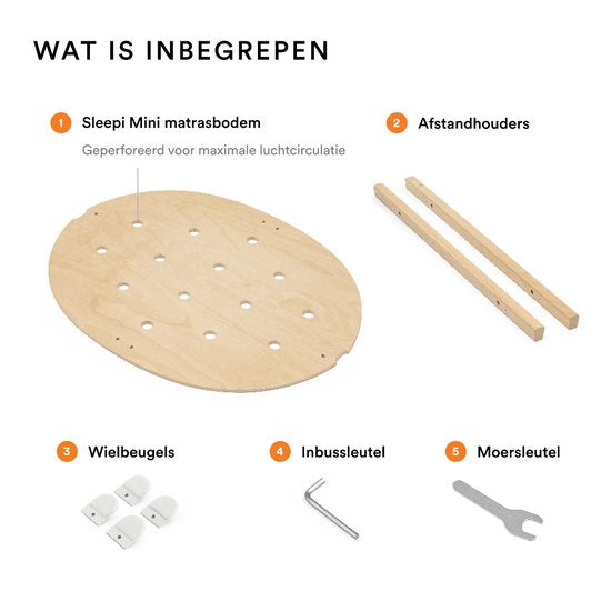 Stokke Sleepi V3 Downsizing Kit, Natural - Verander het Sleepi Bed V3 terug in een Sleepi Mini
