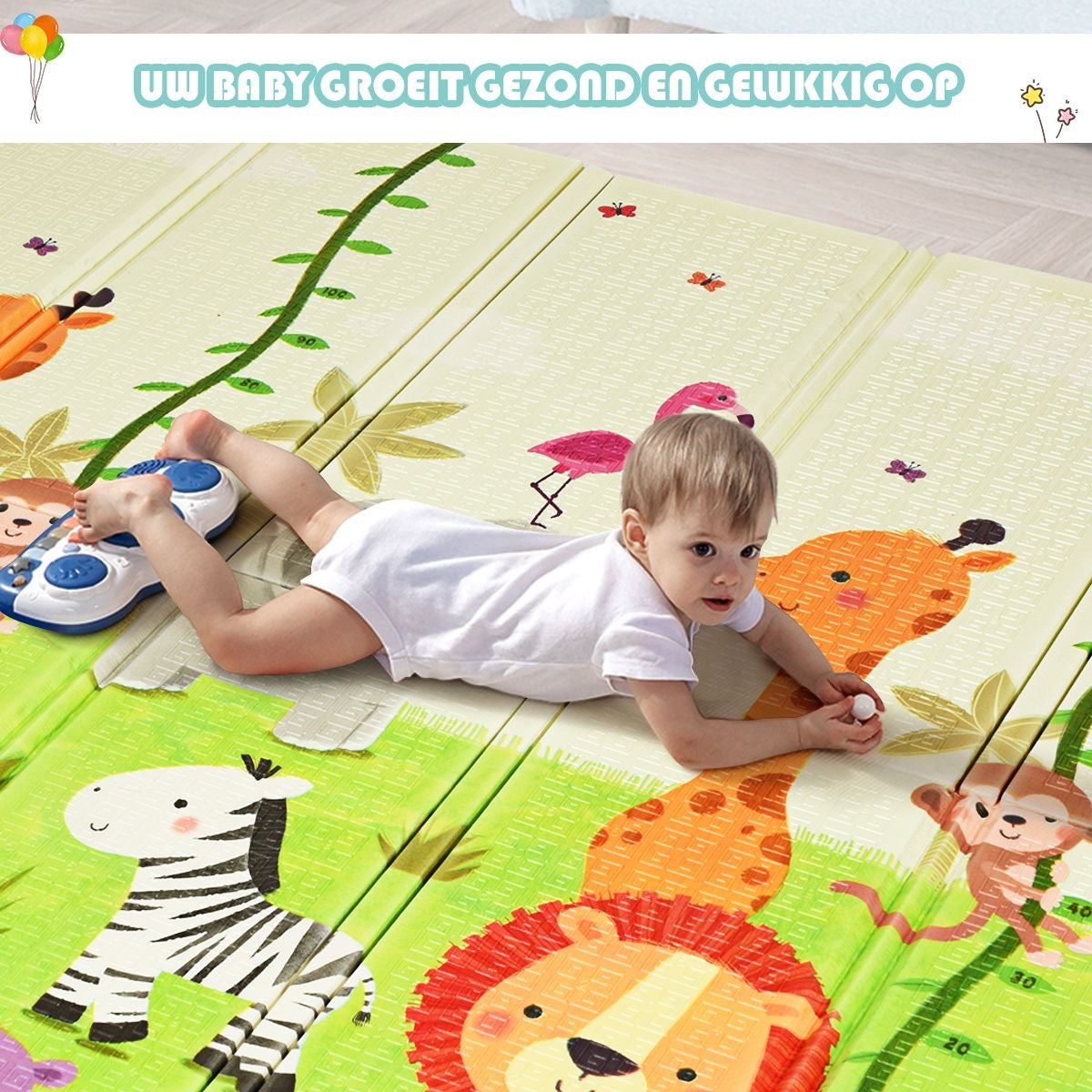 Coast Baby Kruipmat Speelmat Opvouwbare Babymat Dubbelzijdige Speelmat Groen