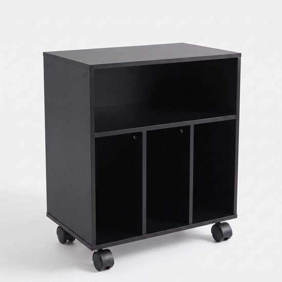 VDD - Kast - Opbergkast - LP Opbergsysteem - LP Kast - Zwart - Verrijdbaar