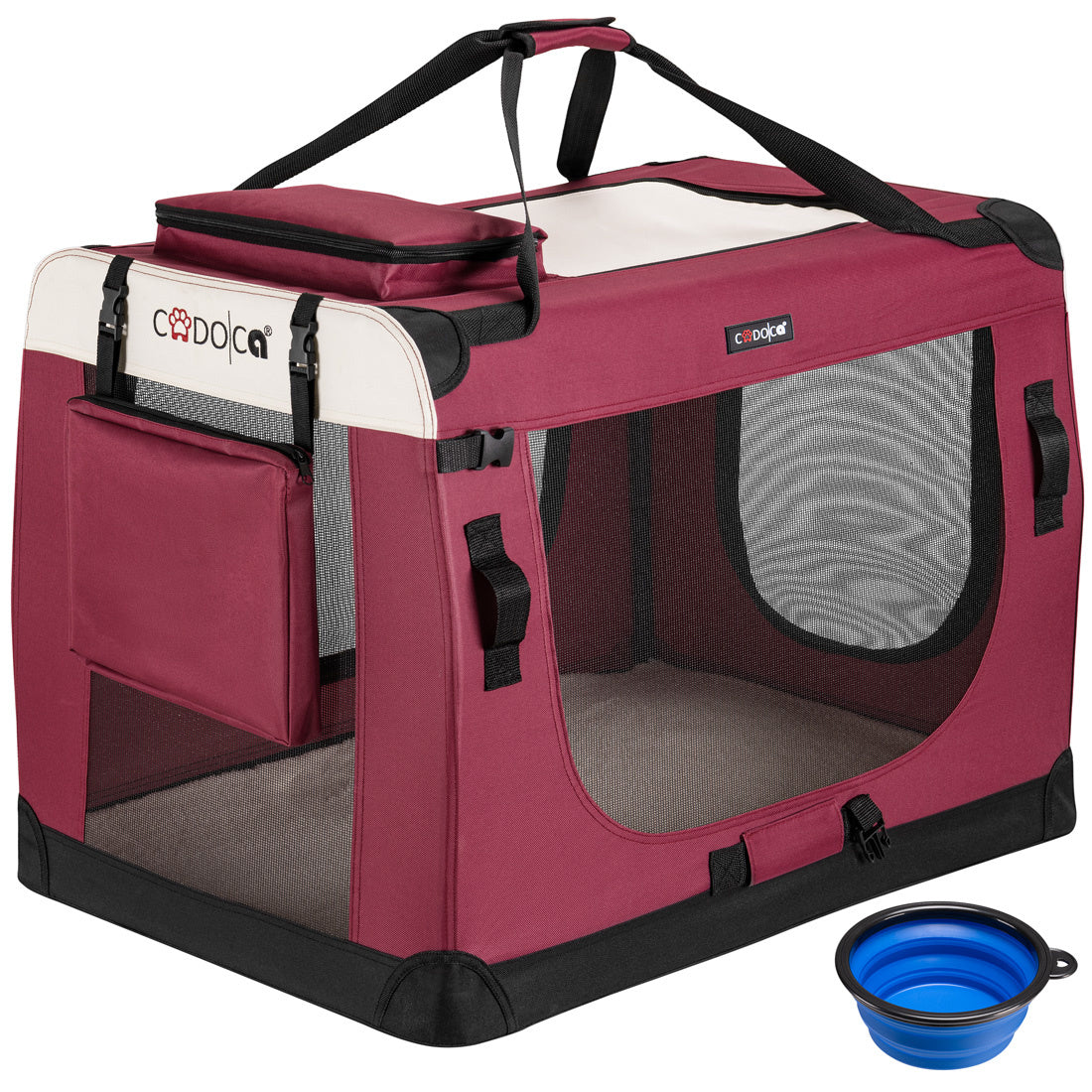 Cadoca Honden & Katten Reismand XL - 81x56x58cm - Donker Rood