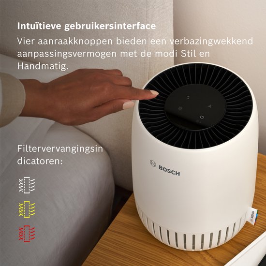 Bosch Air 500 Luchtreiniger – Verwijdert verontreinigingen - inclusief luchtfilter - stille modus – tot 23 m² – met USB-C-oplaadpoort