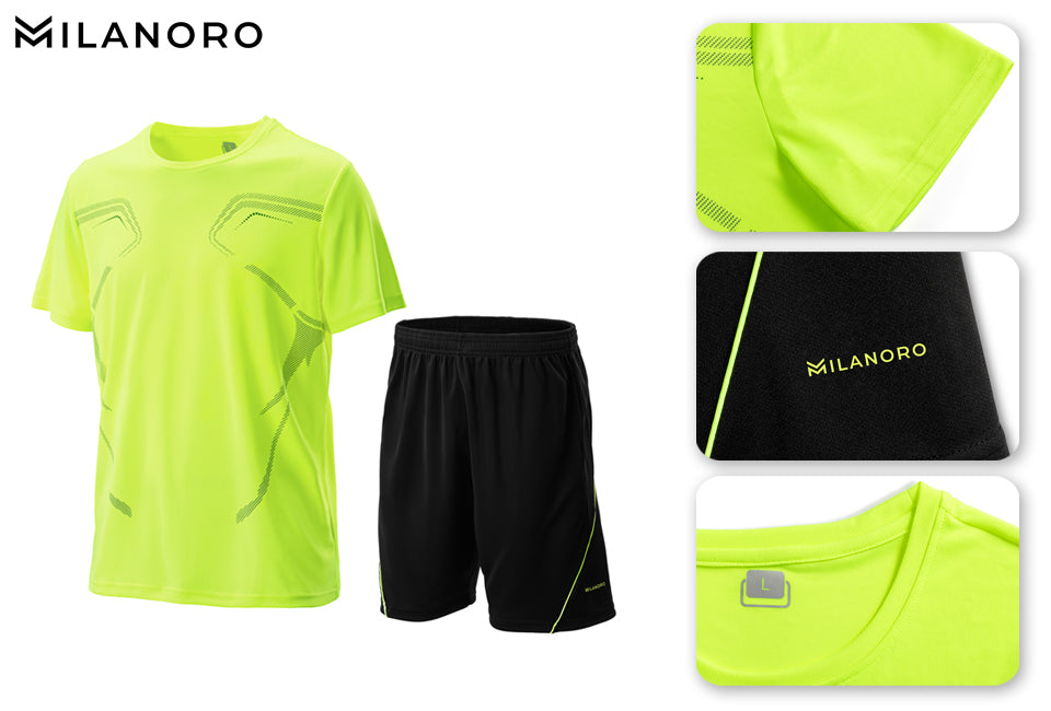 Milanoro - Stijlvol sportsetje voor mannen - Groen - 3XL