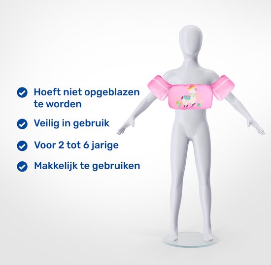 LBB - Puddle Jumper - Zwemvest - 2-6 jaar - 14-25kg - Zwemvest Kind - Alpaca - Zwembandjes - Drijfvest Kind