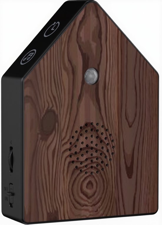 UPLY Vogelhuisje Met Geluid - Vogelgeluiden Huisje Met Sensor - 5 Natuurgeluiden Voor op Toilet/Wc - Bewegingsmelder - Zwitscherbox - Cadeau - Incl. Bevestiging