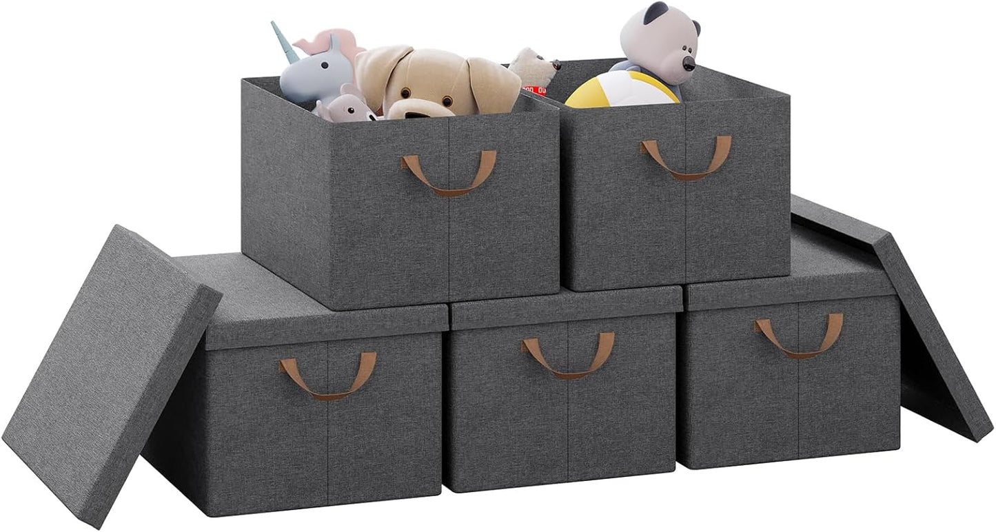 WOLTU Opbergdozen 5-delige Set - Grijs - 43x26x33cm
