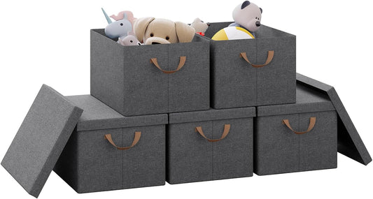 WOLTU Opbergdozen 5-delige Set - Grijs - 43x26x33cm