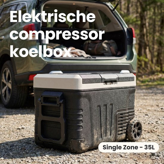 Auronic Elektrische Koelbox - Compressor - 35L - 12V en 240 volt - Camping Koelkast - Frigobox Auto - Zwart