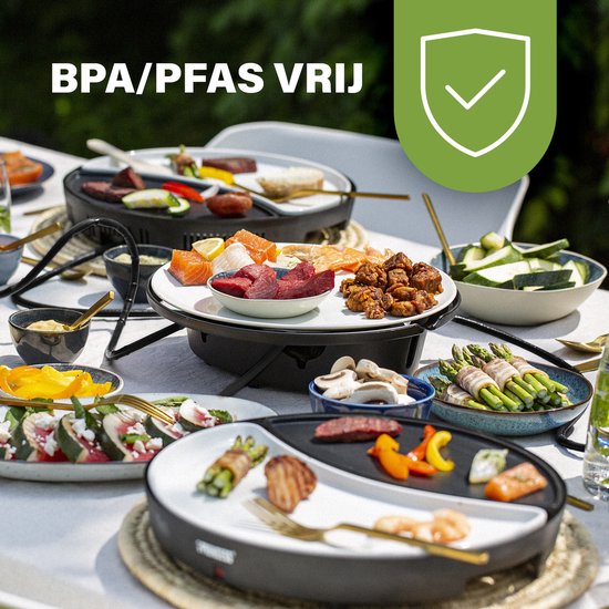 Princess Dinner4All 103082 - Gourmetstel - Grill & Bakplaat - 2 personen - Vaatwasserbestendig - PFAS vrij