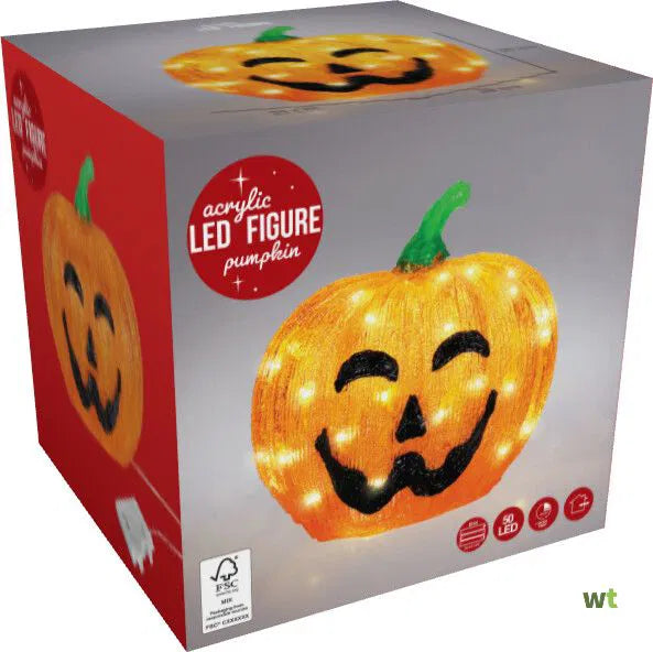 Pompoenlamp Halloween - 50 LED - Ø25 cm - Oranje