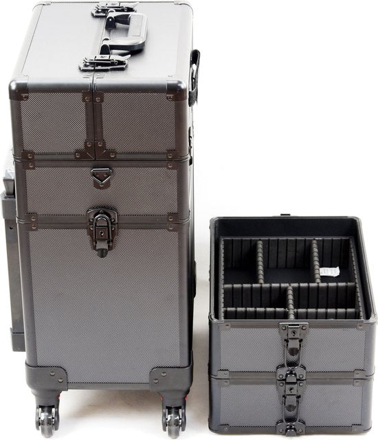 VDD - Cosmetica koffer - Case 4 in 1 - 25 x 25 x 76 cm - Zwart