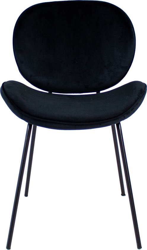 Kick Eetkamerstoel - Max. 150 kg - Hoog Comfort - 52 x 42 x 80 cm - Zwart