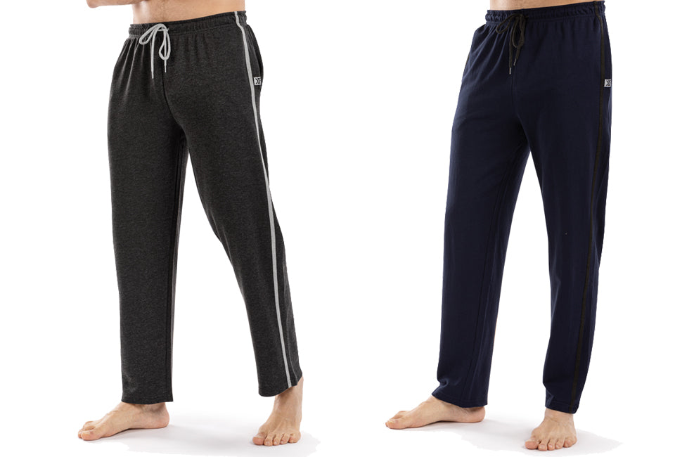 Milanoro 2pk Loungewear long pants Navy - Dark Grey XL